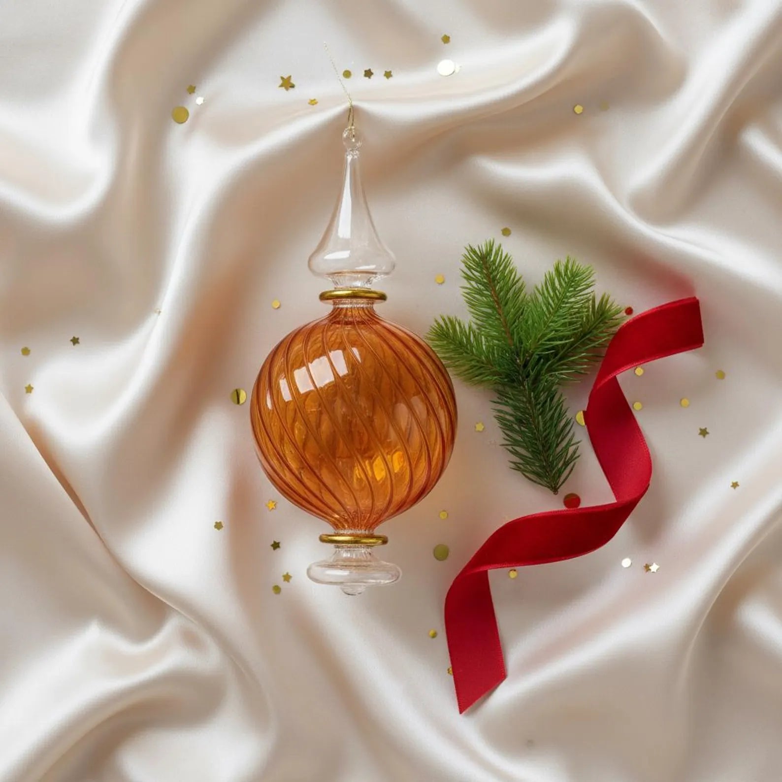 Handmade glass Christmas ornament